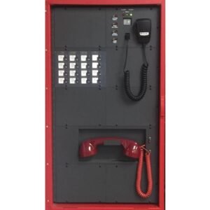 Voice Evacuation System 50W. 120VAC. Red - Includes Digital Message Repeater. Temporal Pattern. Microphone. Power Supply and Battery Charger - EVAX-50R120